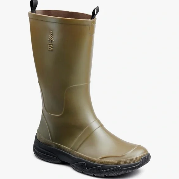 NWT Men's Olive Green Bass Outdoor Breathable Field Rainboots - Picture 4 of 6